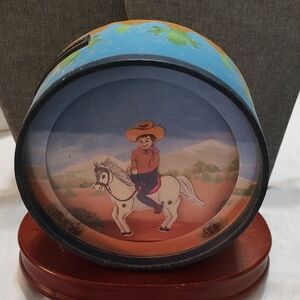 Charming Cowboy Riding Bank/Music Box Accent Decor